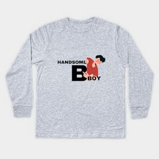 Handsome Boy Kids Long Sleeve T-Shirt